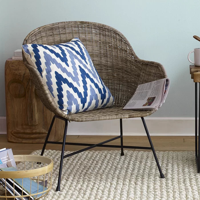 25.19'' Wide Barrel Chair Natural and Modern Aesthetics Provide Comfort