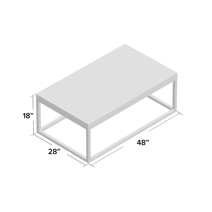 Galena Frame Coffee Table Finished Base by Adorning an Open Wall