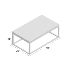 Galena Frame Coffee Table Finished Base by Adorning an Open Wall
