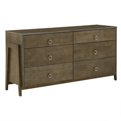 Gambell 6 Drawer 60.8'' W Double Dresser Crafted from Rubberwood and Veneer