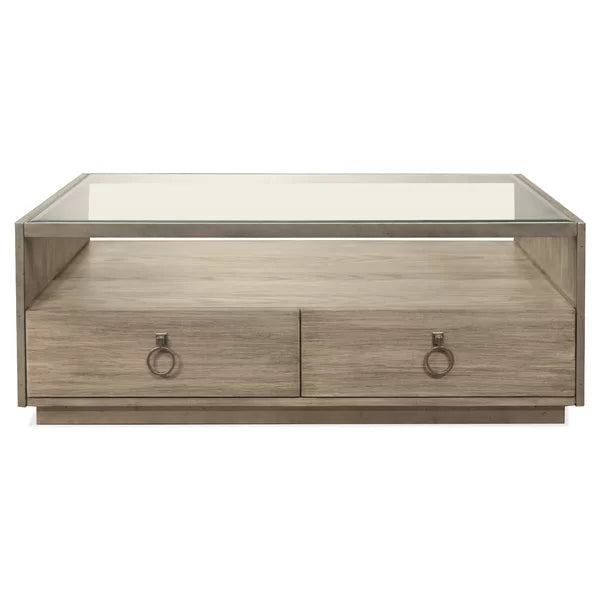 Gambrell Solid Coffee Table with Storage Farmhouse Charm to your Living Room
