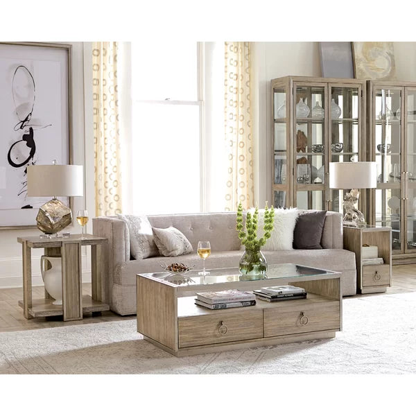 Gambrell Solid Coffee Table with Storage Farmhouse Charm to your Living Room