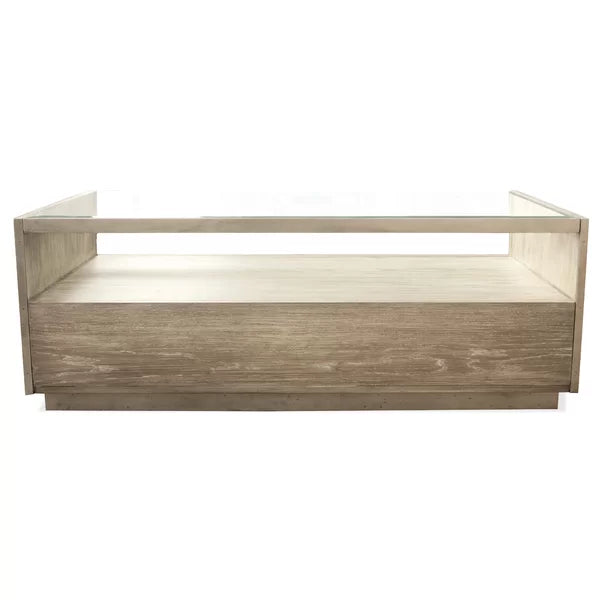Gambrell Solid Coffee Table with Storage Farmhouse Charm to your Living Room