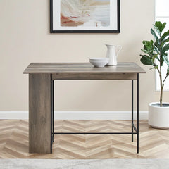 Gray Wash Garcia Counter Height Drop Leaf Dining Table
