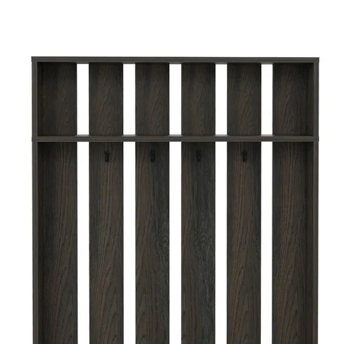 Espresso Gardendale 38'' Wide Hall Tree with Bench and Shoe Storage
