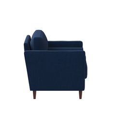 Navy Blue 100% Garren 39.8'' Wide Tufted Club Chair Clean Lined Frame