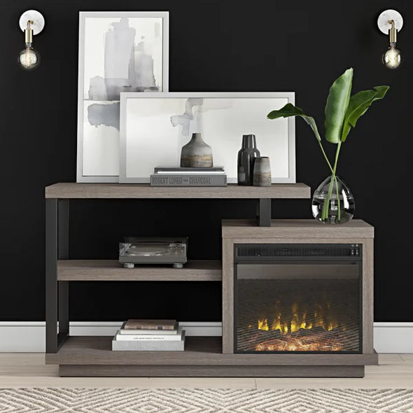 Colton Oak Garrow TV Stand for TVs up to 50" with Fireplace Included