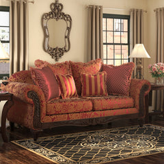 93'' Flared Arm Sofa with Reversible Cushions Brimming with Classic Style, this Sofa