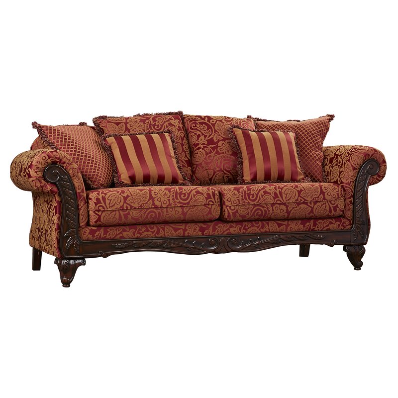 93'' Flared Arm Sofa with Reversible Cushions Brimming with Classic Style, this Sofa