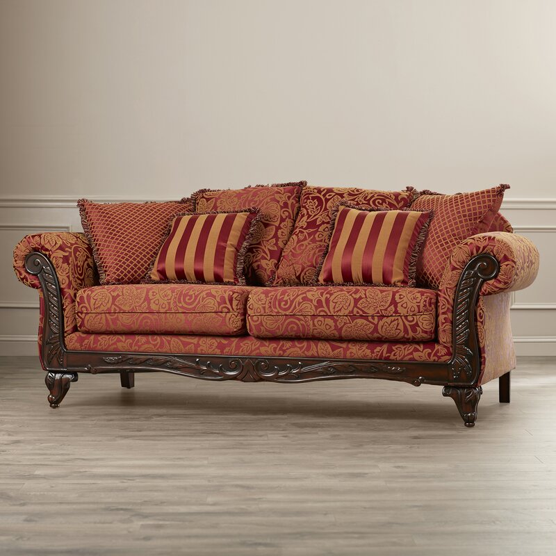 93'' Flared Arm Sofa with Reversible Cushions Brimming with Classic Style, this Sofa