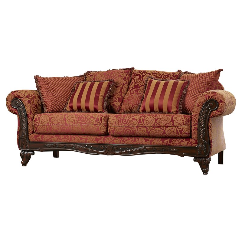 93'' Flared Arm Sofa with Reversible Cushions Brimming with Classic Style, this Sofa
