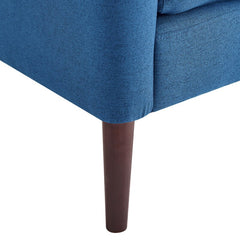 Gartman 29'' Wide Tufted Armchair Toss Pillows Ottoman