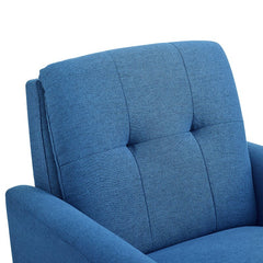 Gartman 29'' Wide Tufted Armchair Toss Pillows Ottoman