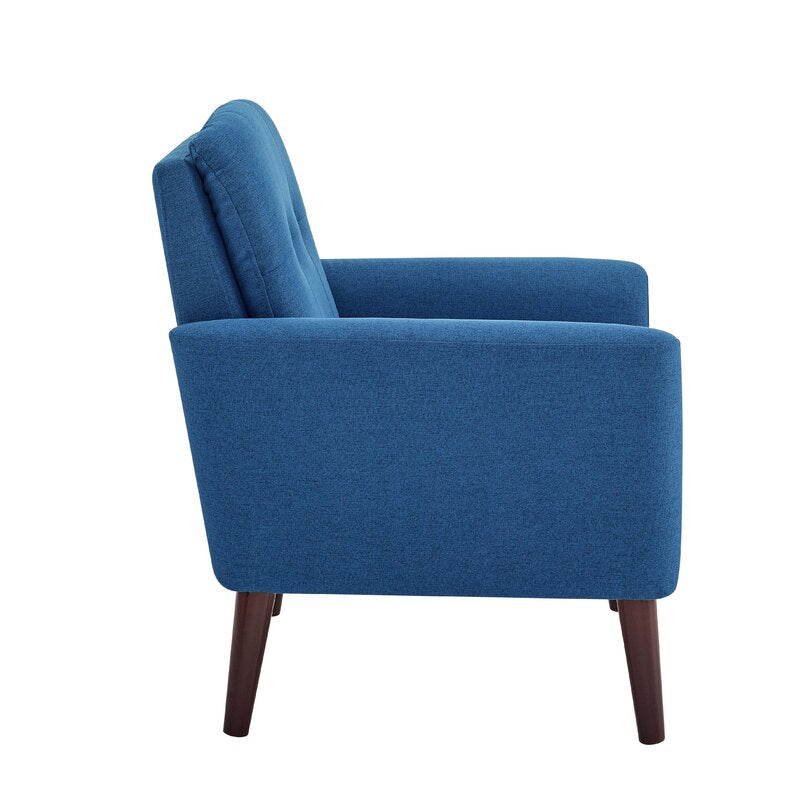 Gartman 29'' Wide Tufted Armchair Toss Pillows Ottoman