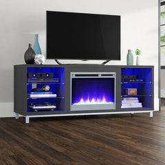 Black Oak Garysburg TV Stand for TVs up to 70" with Fireplace Included