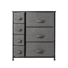 7 Drawer 25'' W Chest Fabric Dresser Organizers for Closets, Bedrooms, Nurseries, Hallway, Entryway Playroom