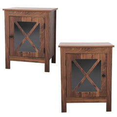Gatling 23.62'' Tall Nightstand Durable and Stable Wood (Set of 2)