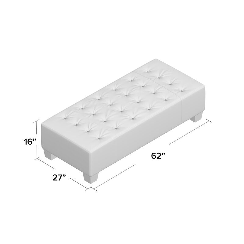 Gendron leather shop tufted cocktail ottoman
