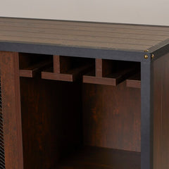 47.2'' Wide Server Two Mesh Doors that Open To Reveal Three Shelves Provides the Perfect Stage for Displaying Frame Photos and Accent Pieces