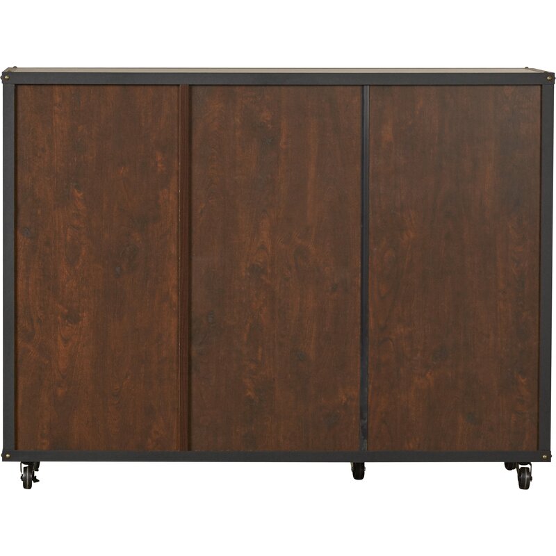 47.2'' Wide Server Two Mesh Doors that Open To Reveal Three Shelves Provides the Perfect Stage for Displaying Frame Photos and Accent Pieces
