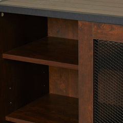 47.2'' Wide Server Two Mesh Doors that Open To Reveal Three Shelves Provides the Perfect Stage for Displaying Frame Photos and Accent Pieces