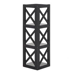 1 Vulcan Black General Delivery 38.66'' H x 12.04'' W Solid Wood Corner Bookcase