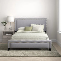 Genevieve Queen Upholstered Low Profile Standard Bed Design