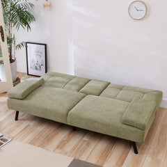 Green Genthner Armless Sleeper Made with a Metal Frame Design