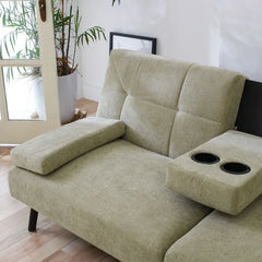 Green Genthner Armless Sleeper Made with a Metal Frame Design