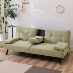 Green Genthner Armless Sleeper Made with a Metal Frame Design