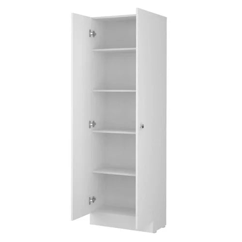 White 71" Kitchen Pantry Adds Extra Storage And A Clean-Lined, Modern Look To Your Space
