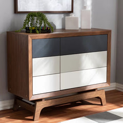 Gholston 6 Drawer 39.4'' W Six spacious drawers provide Storage Space Mid-Century Modern Design