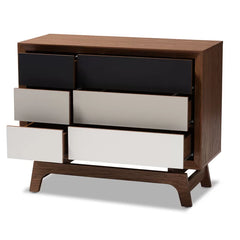 Gholston 6 Drawer 39.4'' W Six spacious drawers provide Storage Space Mid-Century Modern Design