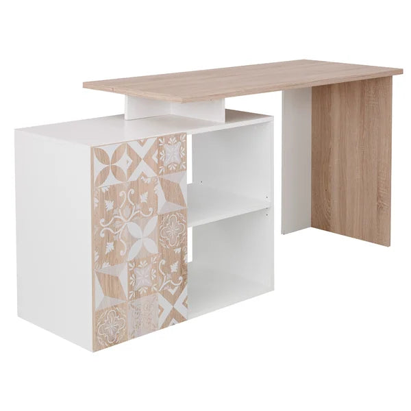 Reversible L-Shape Desk Corner Desk Durable and Sturdy Solid Wood
