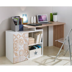 Reversible L-Shape Desk Corner Desk Durable and Sturdy Solid Wood