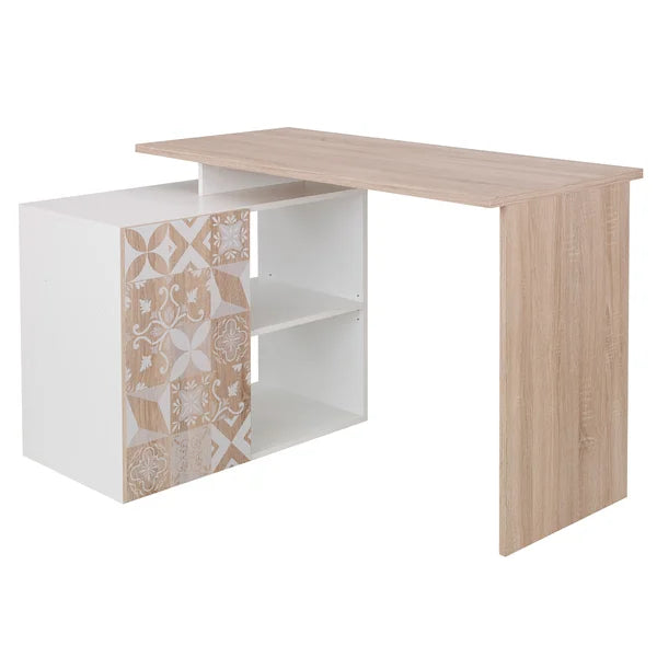 Reversible L-Shape Desk Corner Desk Durable and Sturdy Solid Wood