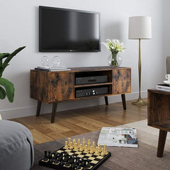 TV Stand for TVs up to 50" Round Small Holes in the Wood Created