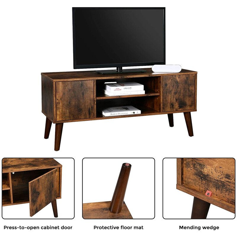 TV Stand for TVs up to 50" Round Small Holes in the Wood Created