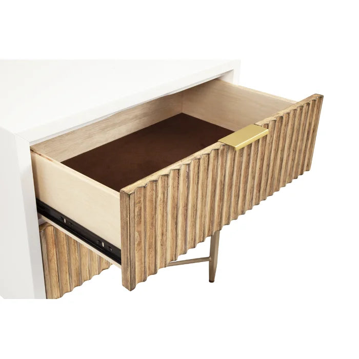 White Giddens 26'' Tall 2 - Drawer Nightstand Brings Modern Style Perfect for Bedside