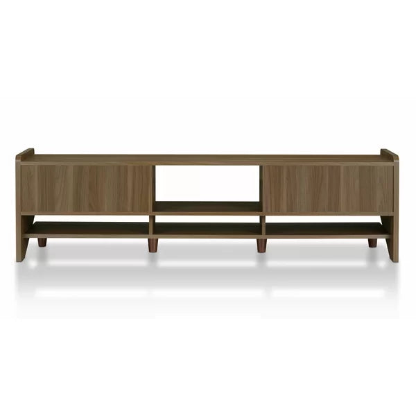 Honey Walnut Gillies TV Stand for TVs up to 78" Cable Management Perfect Organization and Storage