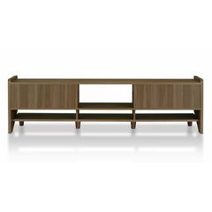 Honey Walnut Gillies TV Stand for TVs up to 78" Cable Management Perfect Organization and Storage