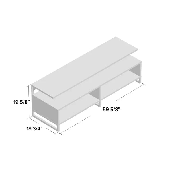 Golden Oak Gilmore TV Stand for TVs up to 65" with Cable Management