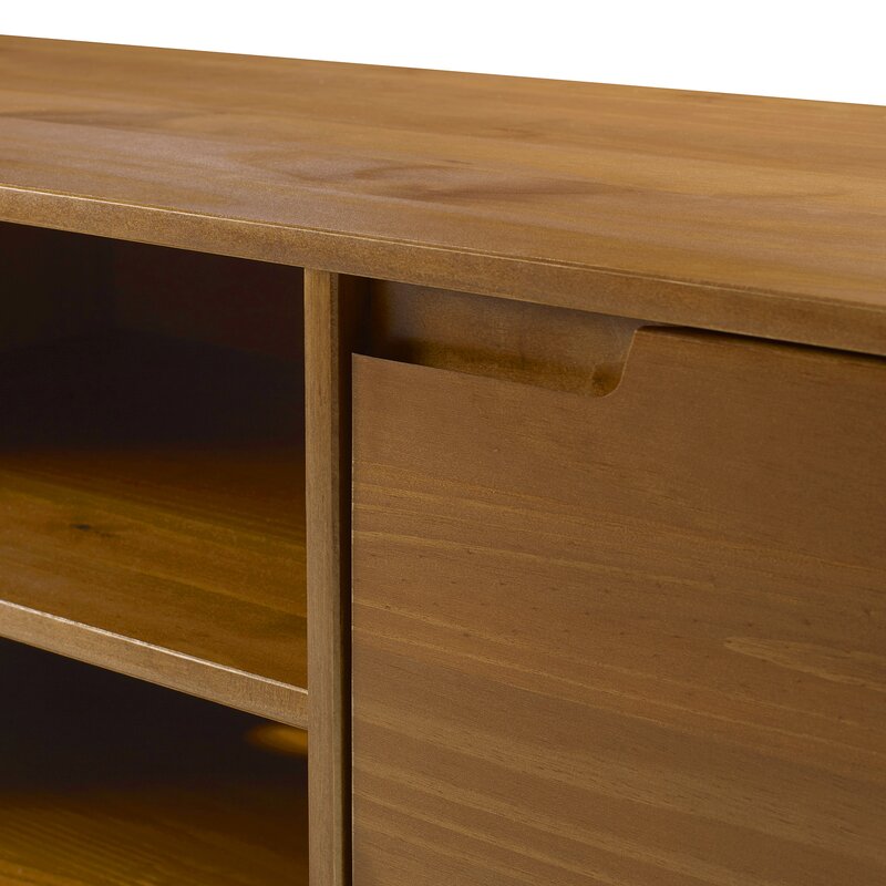 Caramel Giltner Solid Wood TV Stand for TVs up to 65" Modern Scandinavian