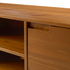 Caramel Giltner Solid Wood TV Stand for TVs up to 65" Modern Scandinavian