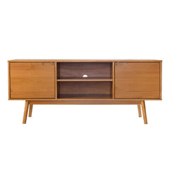 Caramel Giltner Solid Wood TV Stand for TVs up to 65" Modern Scandinavian