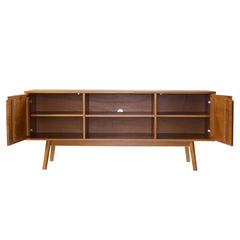 Caramel Giltner Solid Wood TV Stand for TVs up to 65" Modern Scandinavian