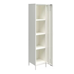 White Gioia 14.96'' Wide 4 Shelf Storage Cabinet Made of Powder Coated Metal