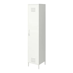 White Gioia 14.96'' Wide 4 Shelf Storage Cabinet Made of Powder Coated Metal