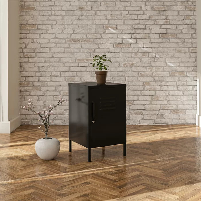 Black Gioia 27.17'' Tall Steel End Table Perfect for Living Room