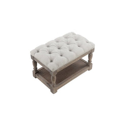 17" H x 26" W x 16" D Upholstered Storage Bench this Upholstered Bench is Beautifully Crafted From Solid Wood with A Tufted, Amply Padded Top